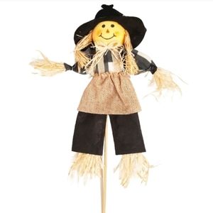 #D New Scarecrow On A Stick Harvest Halloween Thanksgiving Decoration